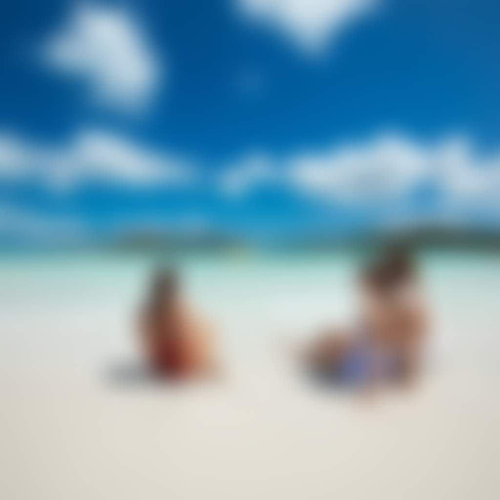NECI Ocean Rafting Friends Sitting on Beach