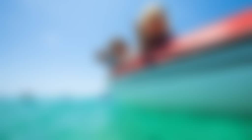 NECI Red Cat Adventures Kids Peeking Over Boat